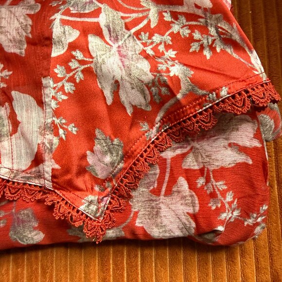 NWT ASOS Off The Shoulder Satin Corset Chiffon Ruched Midi Dress in Red - Picture 3 of 10